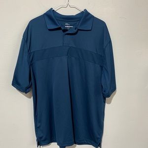 Marc Edwards Mens Blue/Dark Teal Golf Polo Size Large